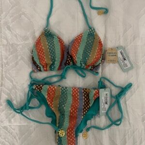 Luli Fama Multicolor Crochet Bikini